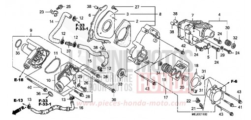 PANNEAU ARRIERE GAUCHE/POMPE A EAU CB1300SA7 de 2007